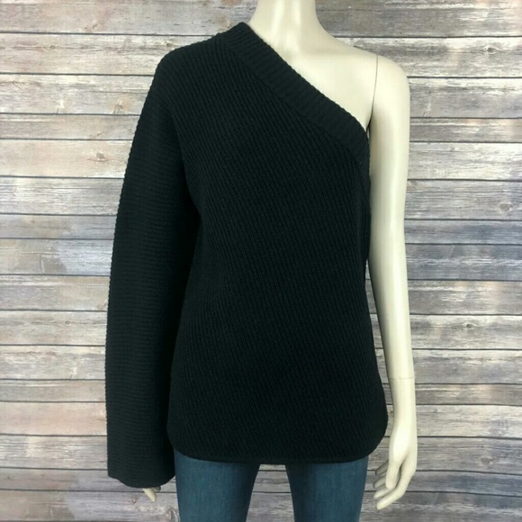 **SOLD** A.L.C. Tracey Wool & Cashmere-Blend One-Shoulder Sweater - Picture 4 of 8